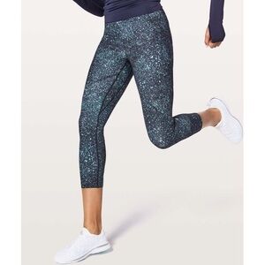 Lululemon Lead The Pack High Rise Run Crop Leggings 23" Mineralize Multi Sz 10